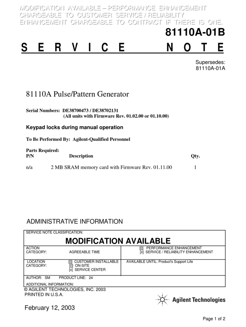 Agilent Technologies 81110A Service note