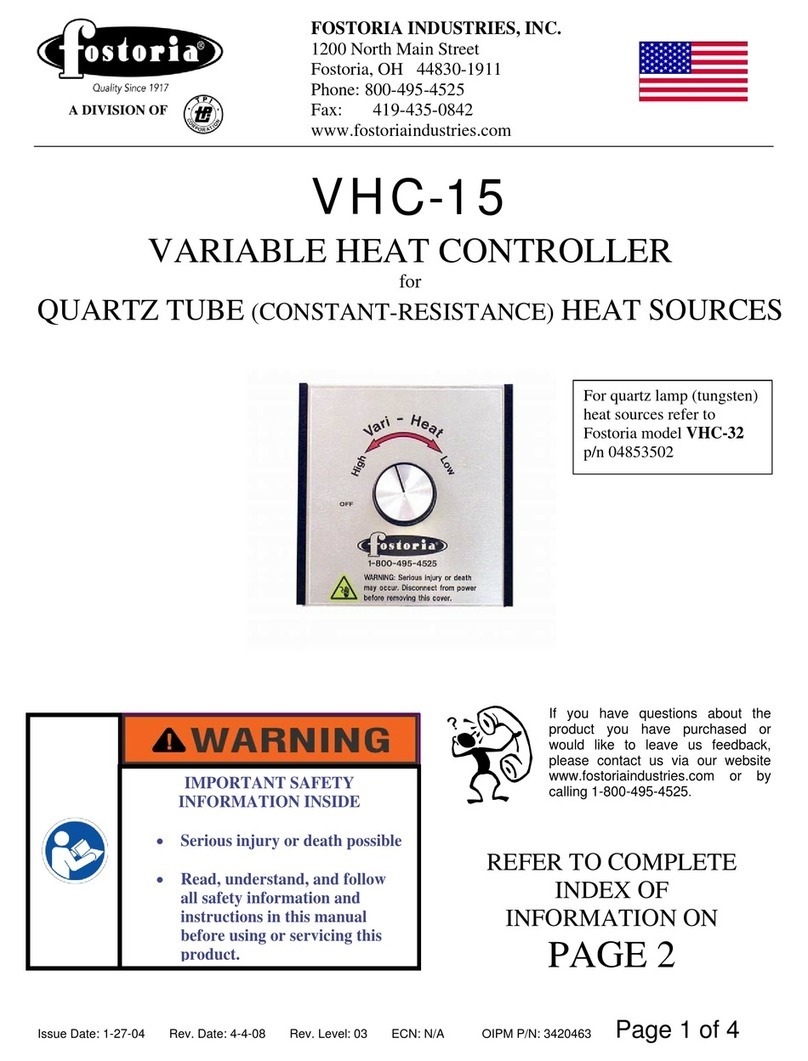 Fostoria VHC-15 manual