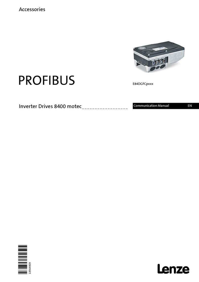 Lenze E84DGFCp Series Communications manual Lenze E84DGFCp Series Communications manual