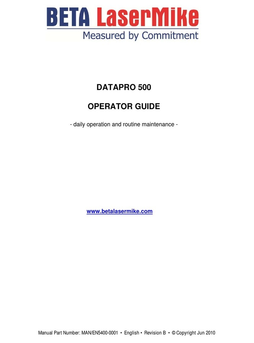 Beta LaserMike DataPro 500 Operator's guide