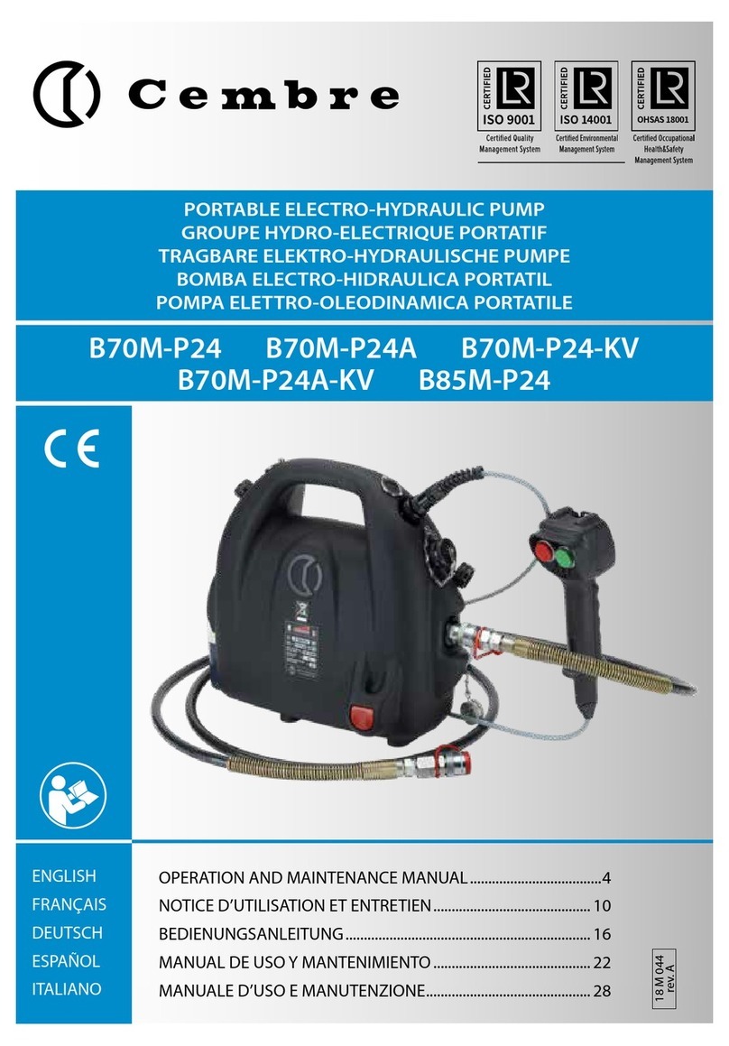 Cembre B70M-P24 Operation and maintenance manual