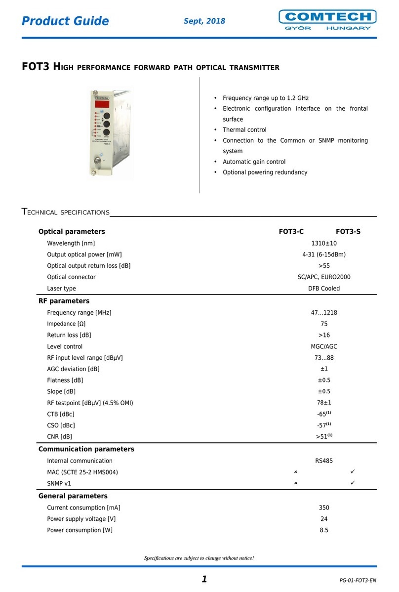 Comtech EF Data FOT3 Product guide