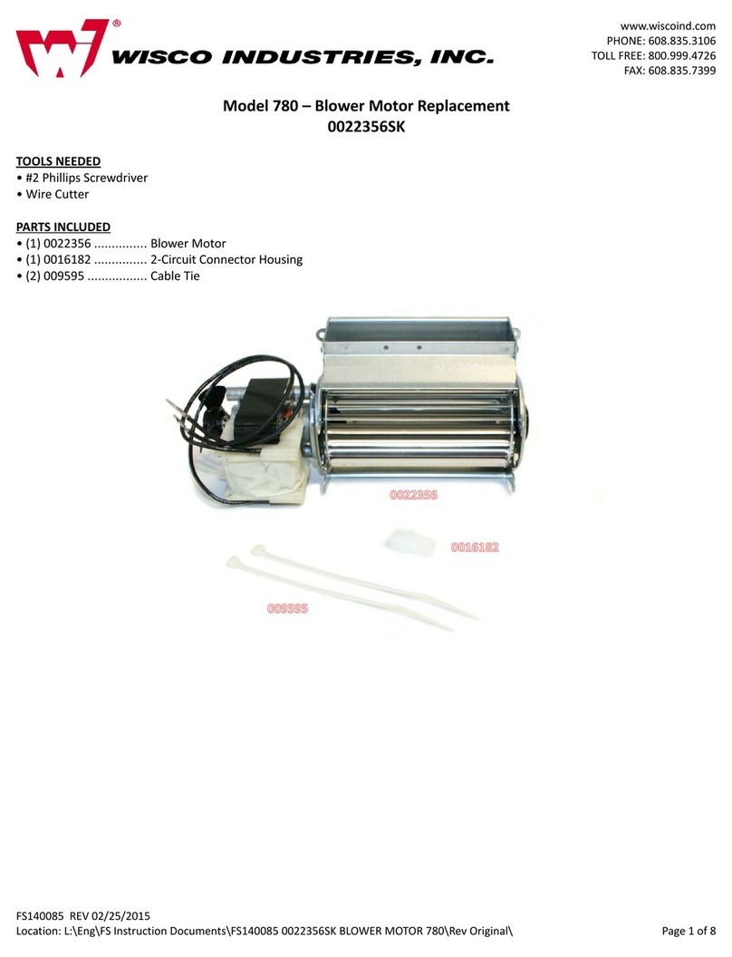 Wisco Industries 780 Replacement manual