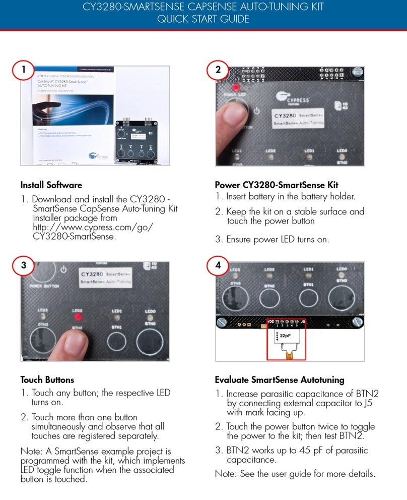 Cypress CY3280 SmartSense CapSense quick start guide