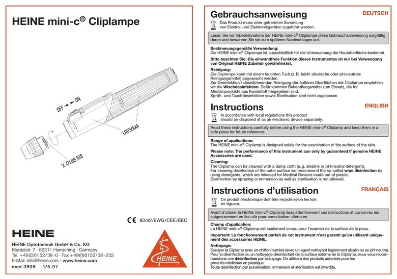 HEINE mini-c Cliplamp User manual