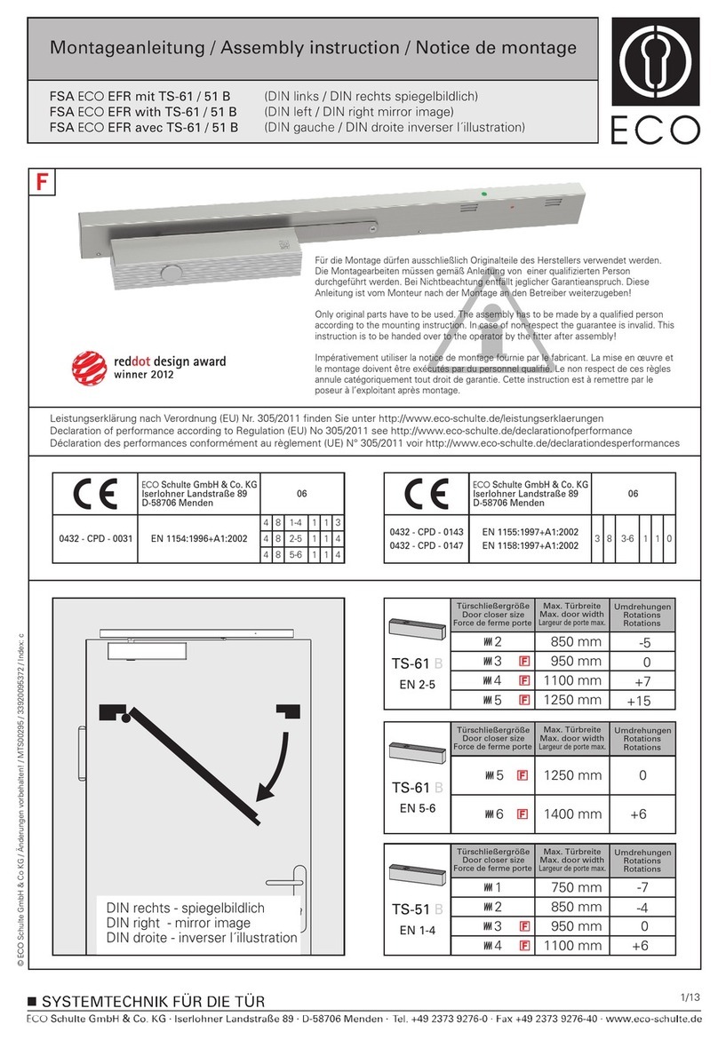 Eco FSA EFR TS-61 B Assembly instruction