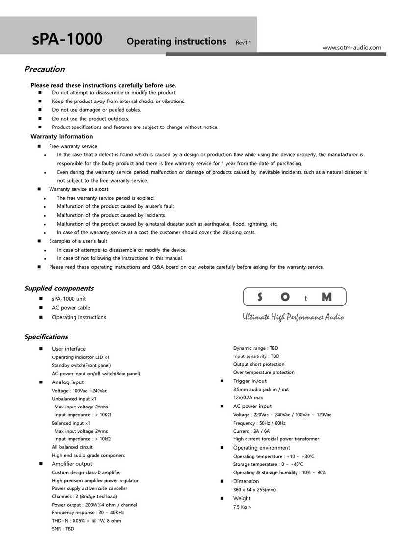 SOtM sPA-1000 User manual