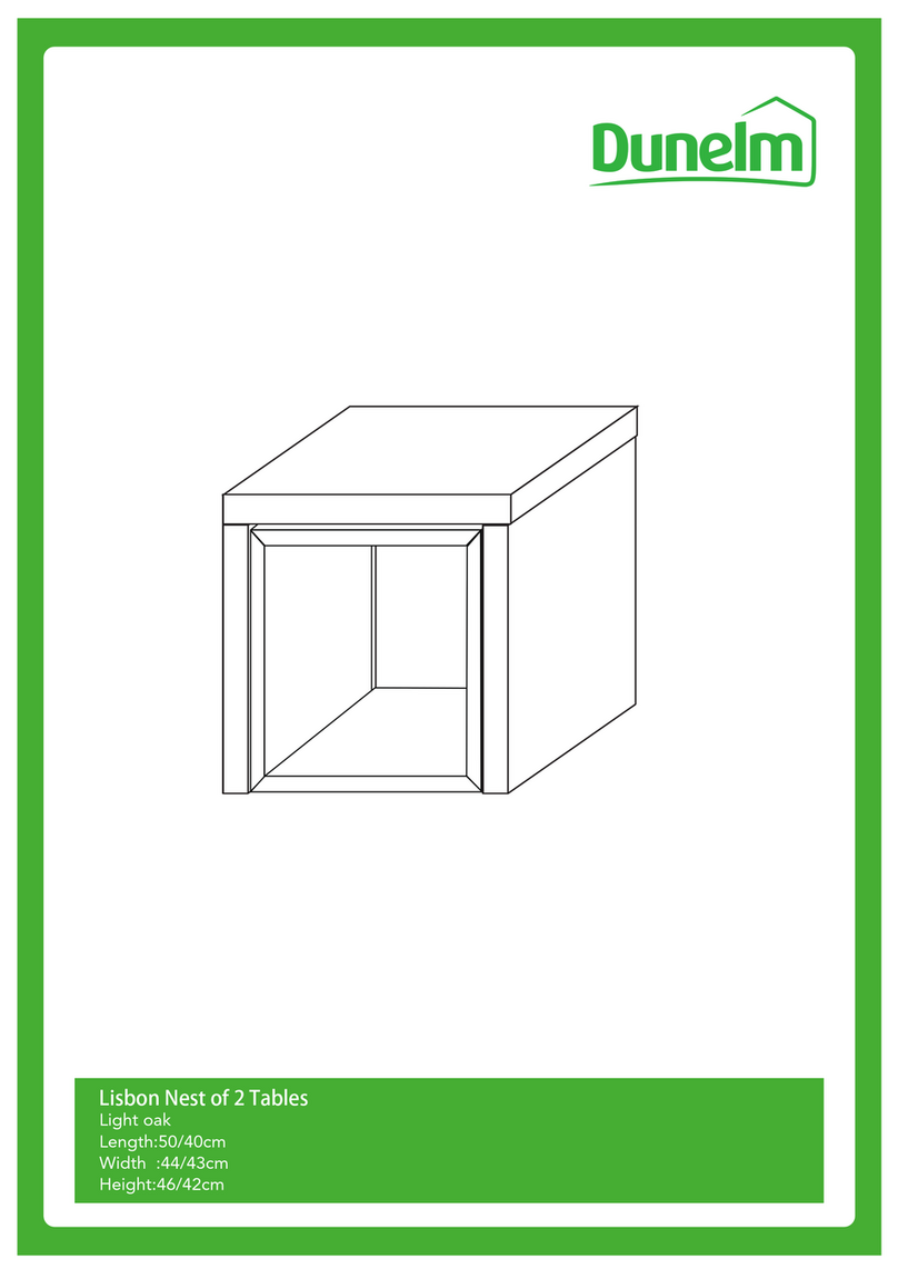 Dunelm Lisbon Nest of 2 Tables User manual
