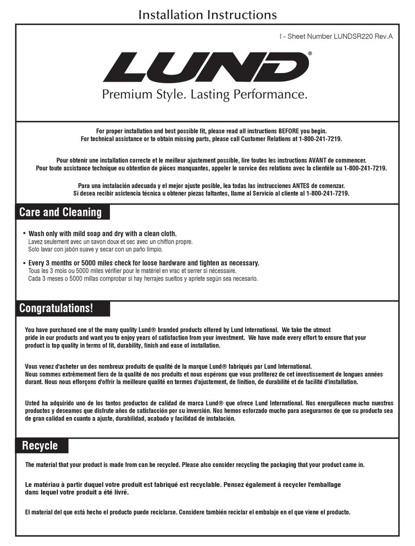 Lund SUMMIT RIDGE 2.0 User manual
