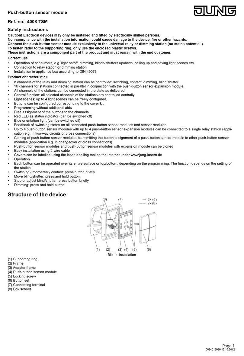 Jung 4008 TSM Installation instructions
