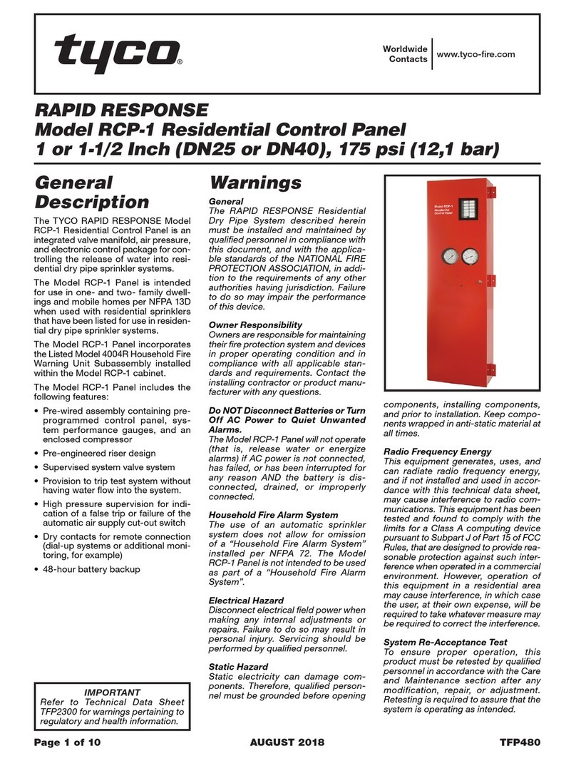 Tyco RAPID RESPONSE RCP-1 manual