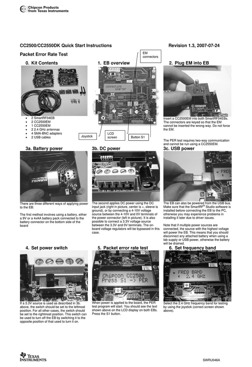Chipcon CC2500 Quick start instructions