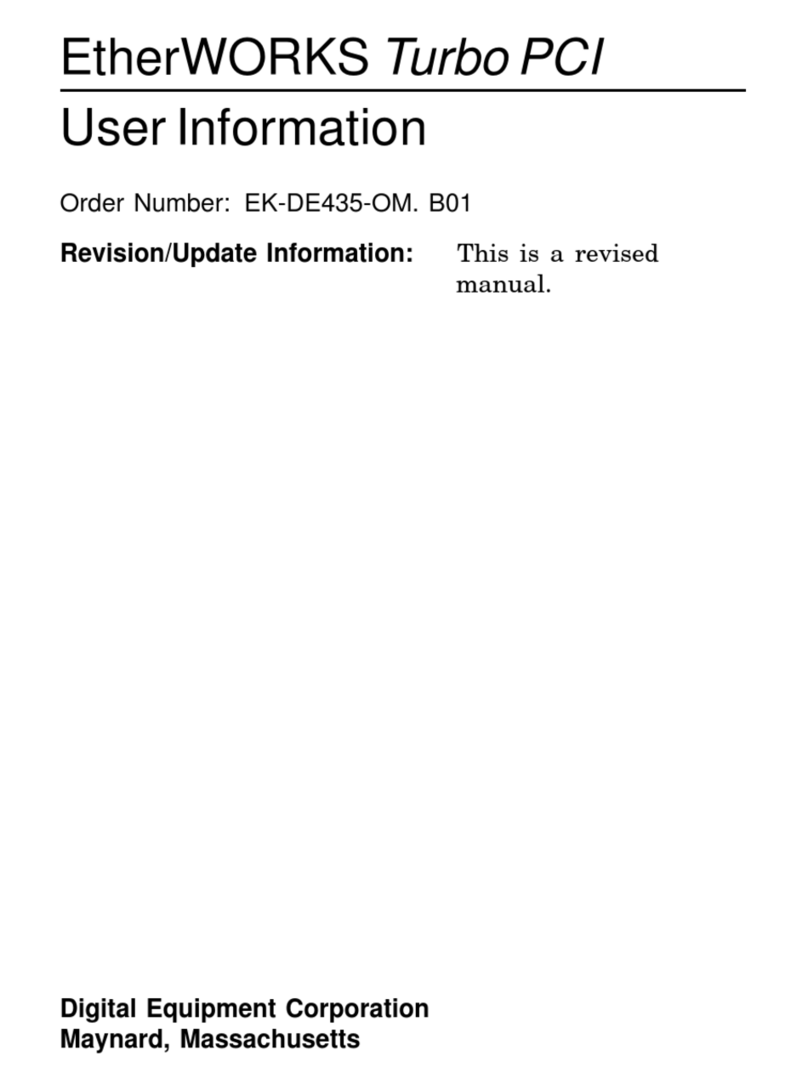 Digital Equipment EtherWORKS Turbo PCI User information