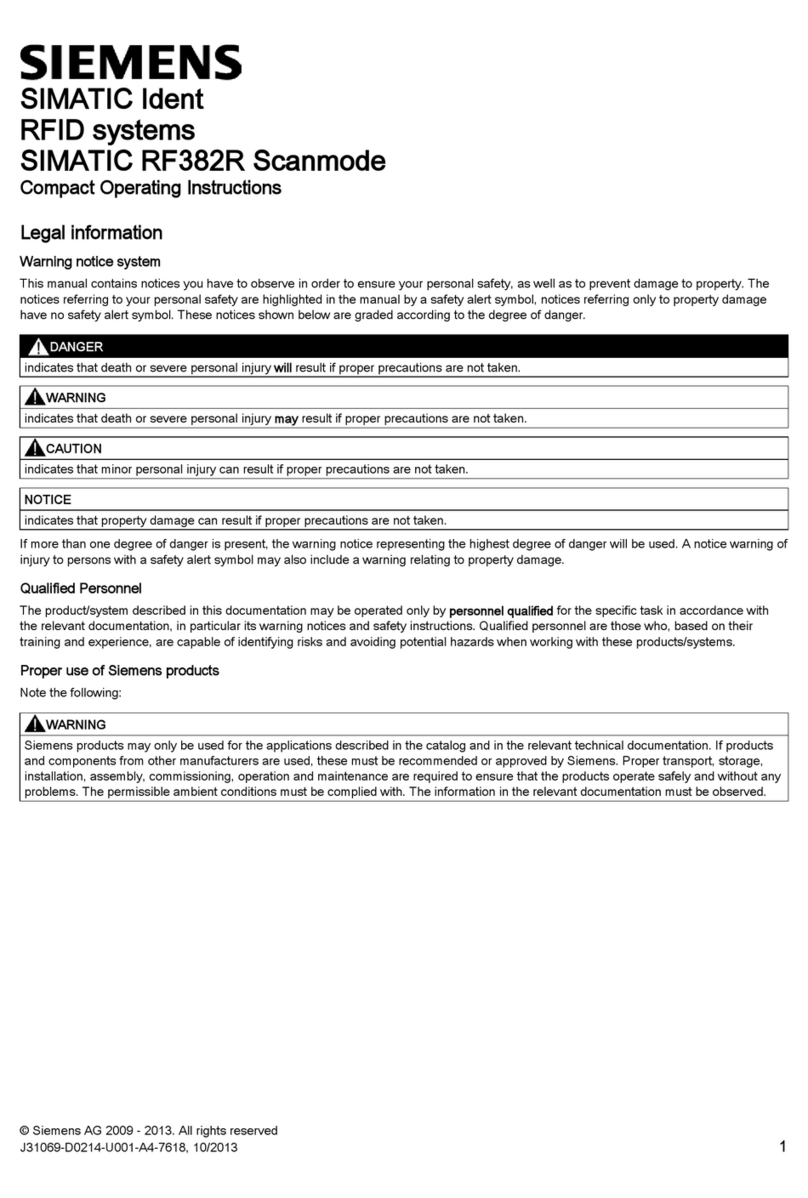 Siemens Simatic RF382R Scanmode Administrator guide