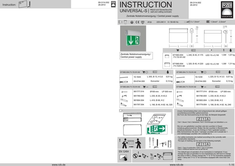 RZB UNIVERSAL-S Instruction