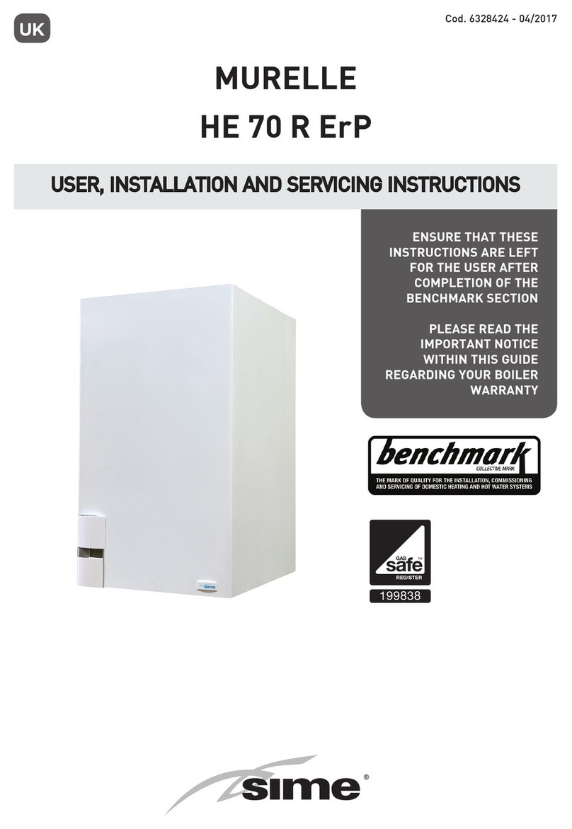 Sime MURELLE HE 70 R ErP User, installation and servicing instructions Sime MURELLE HE 70 R ErP User, installation and servicing instructions