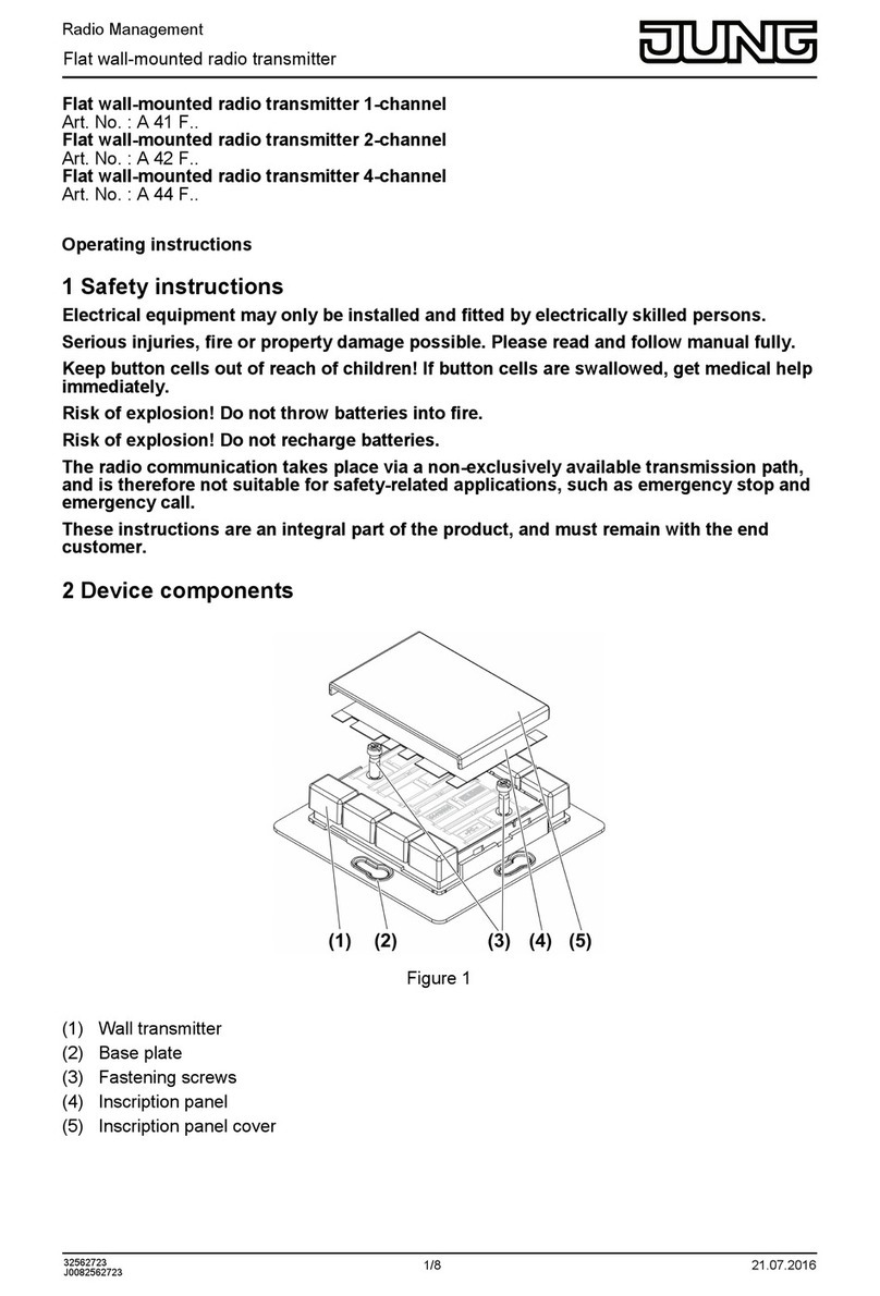 Jung A 41 F Series operating instructions Jung A 41 F Series operating instructions