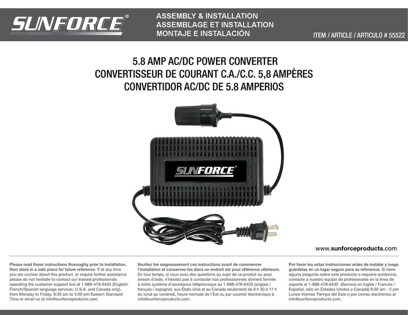 Sunforce 55522 Assembly & installation Sunforce 55522 Assembly & installation