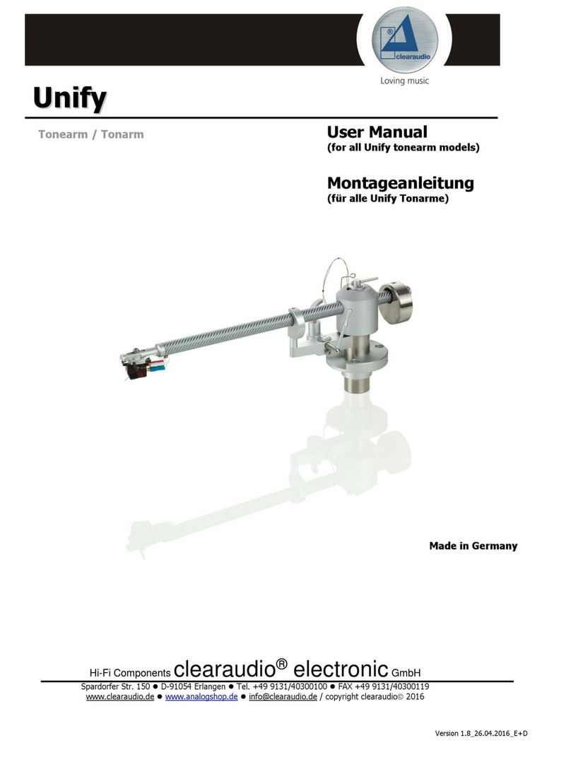 Clearaudio Unify Series user manual