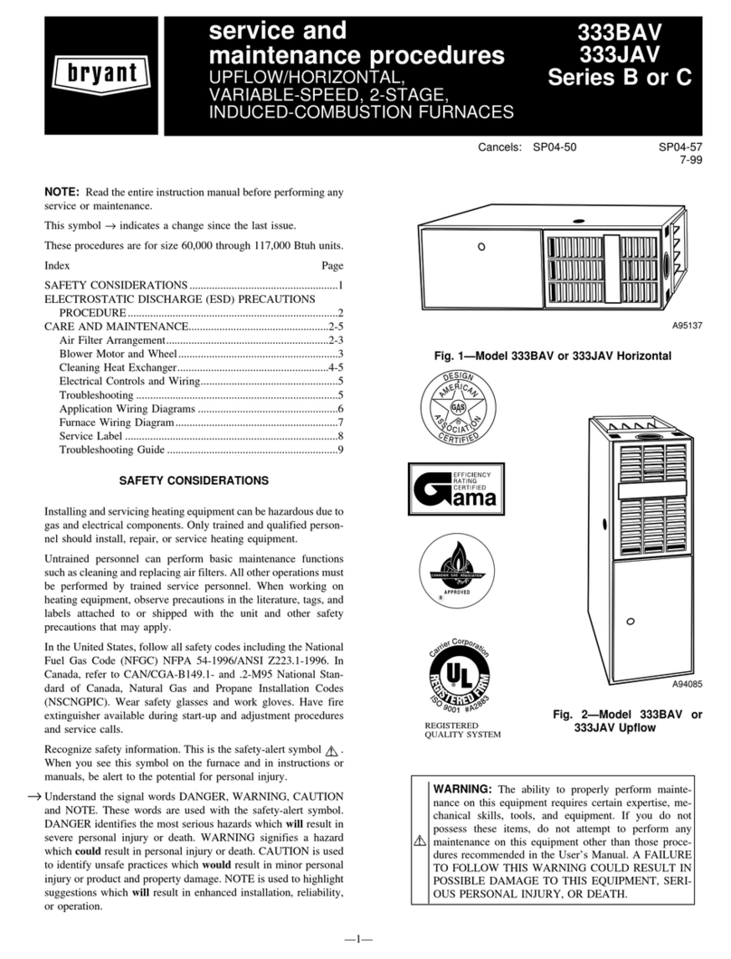 Bryant B Series Installation and user guide