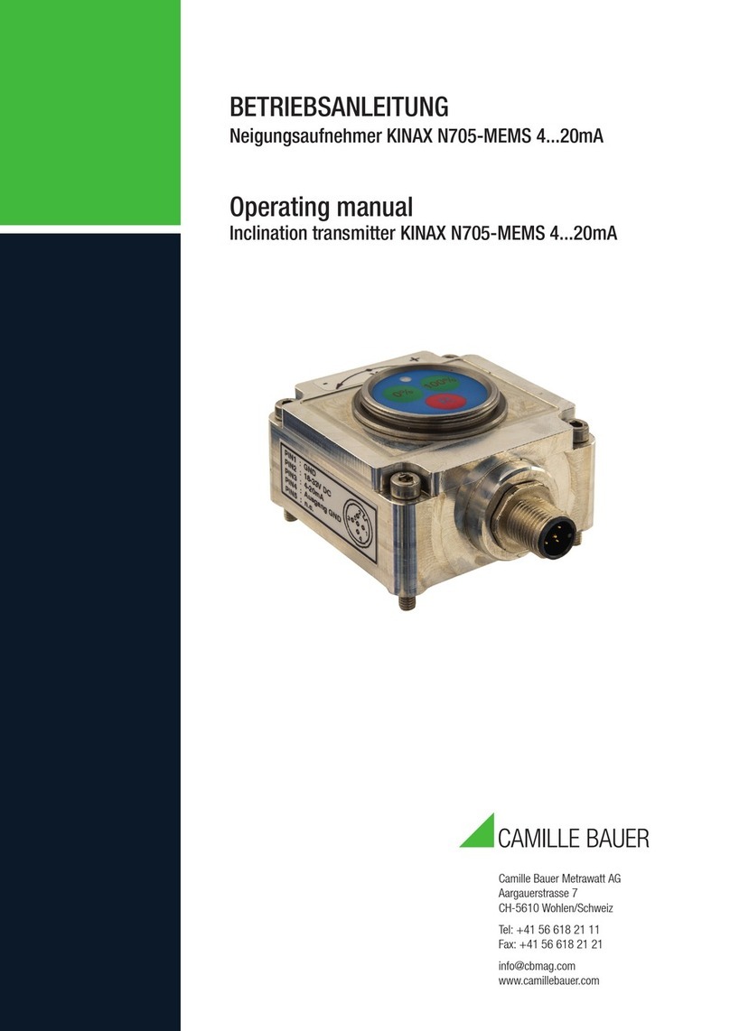 Camille Bauer KINAX N705-MEMS operating manual