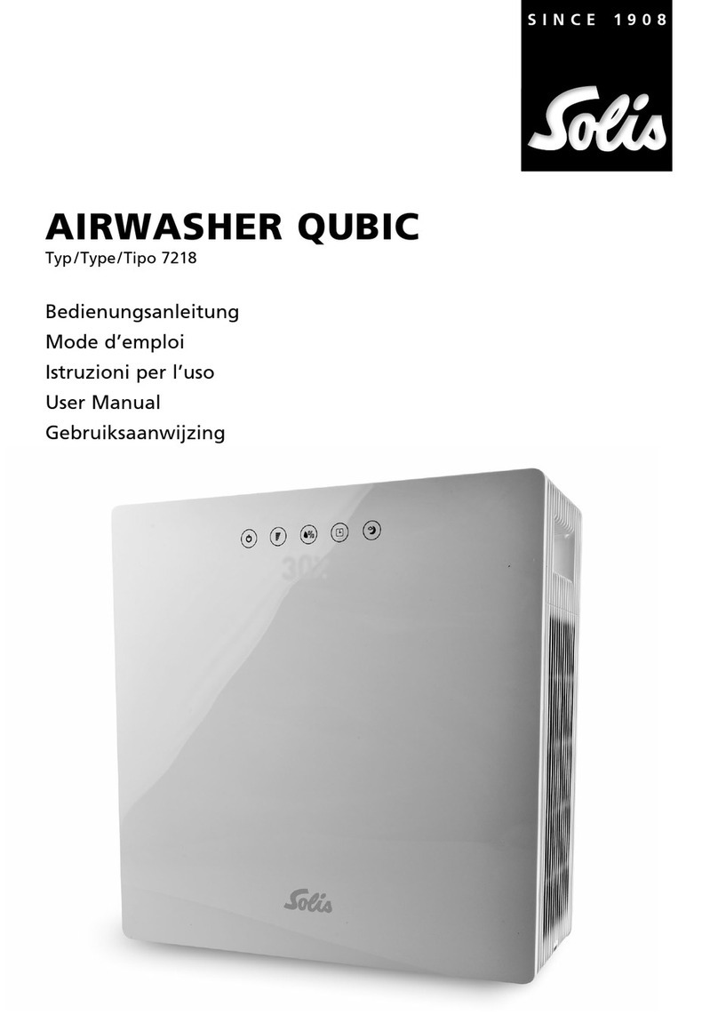 SOLIS AIRWASHER QUBIC 7218 User manual