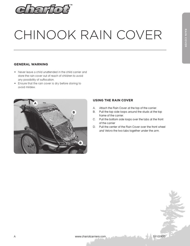 Chariot CHINOOK RAIN COVER manual