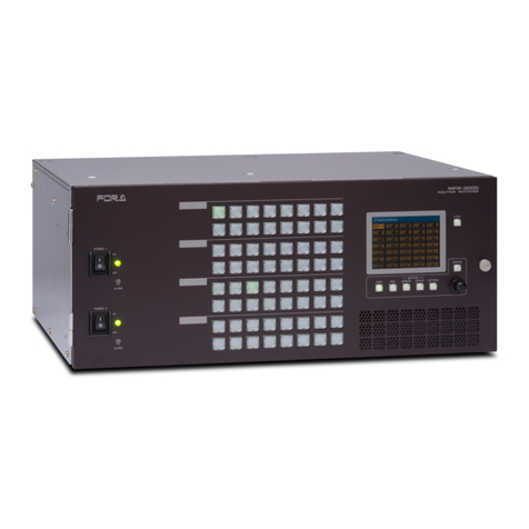 FOR-A MFR-3000 User manual