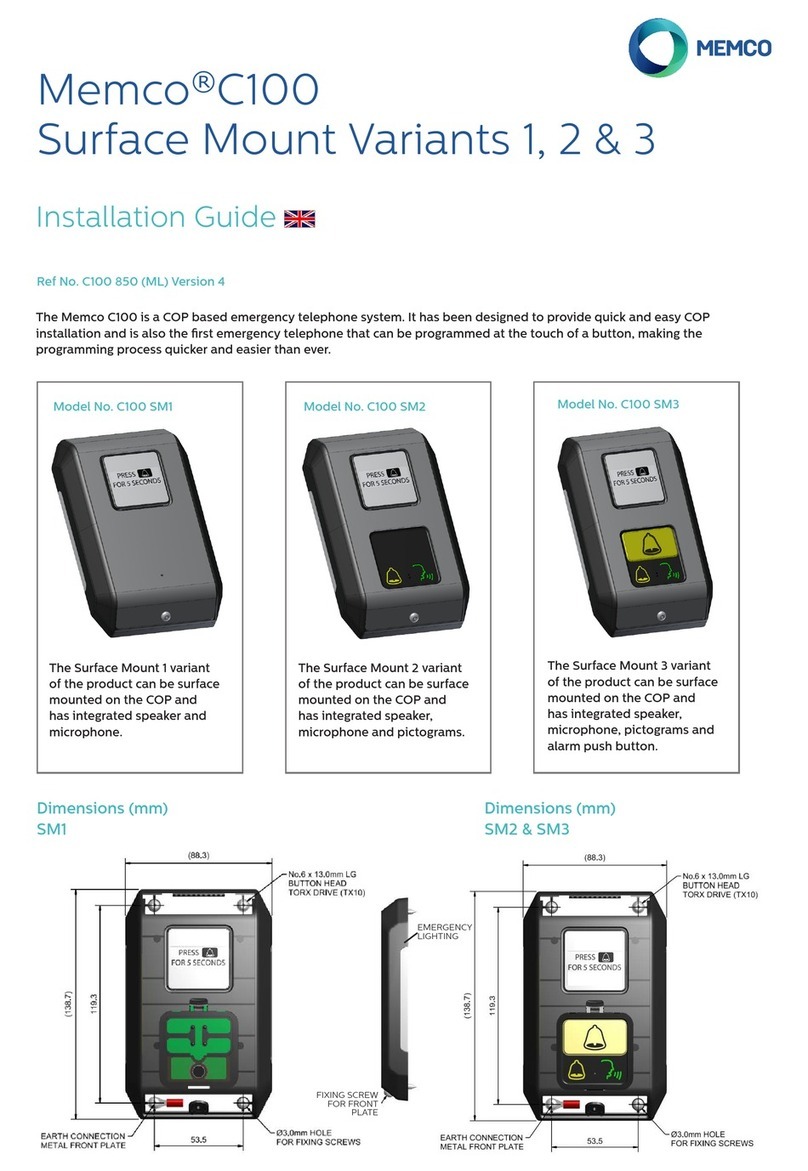 Memco C100 Series installation guide Memco C100 Series installation guide