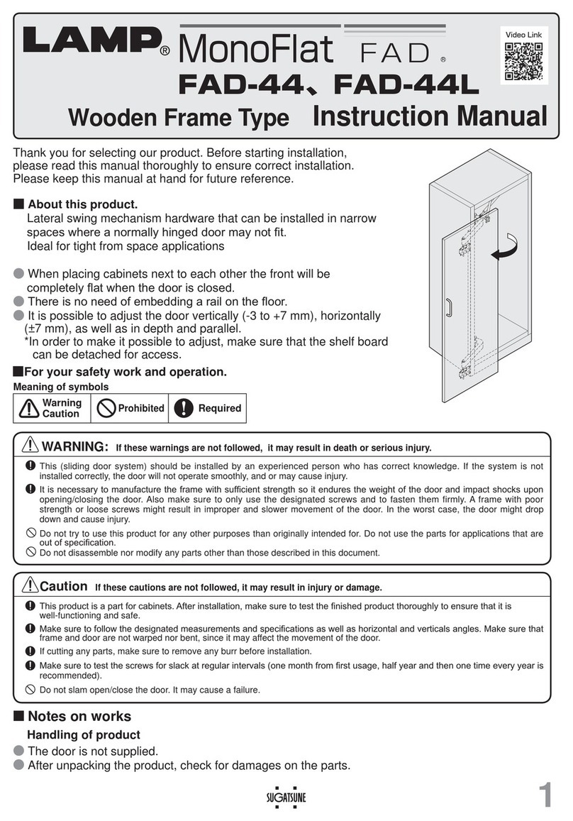 SUGATSUNE LAMP MonoFlat FAD Series User manual