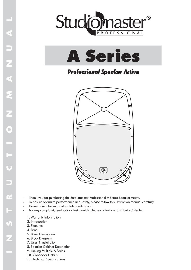 Studiomaster Professional A Series instruction manual