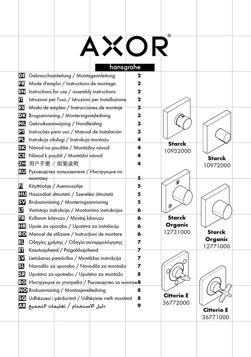 Hans Grohe AXOR Starck 10932000 Instructions for use/assembly instructions