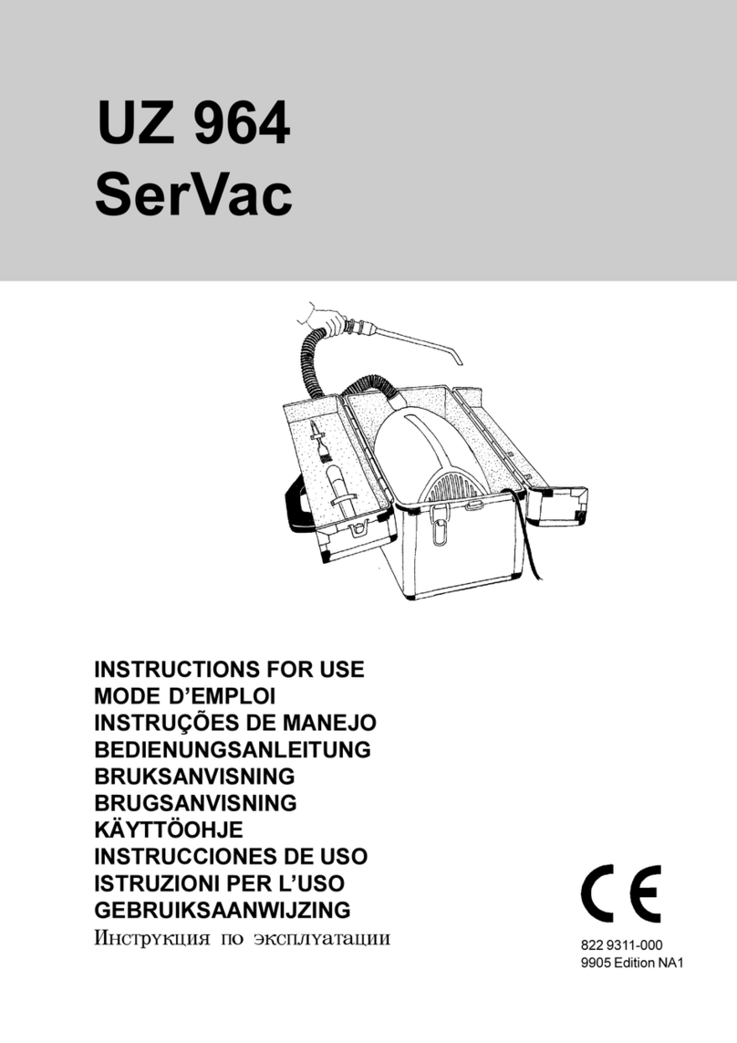 Nilfisk-Advance SerVac UZ 964 Instructions for use Nilfisk-Advance SerVac UZ 964 Instructions for use