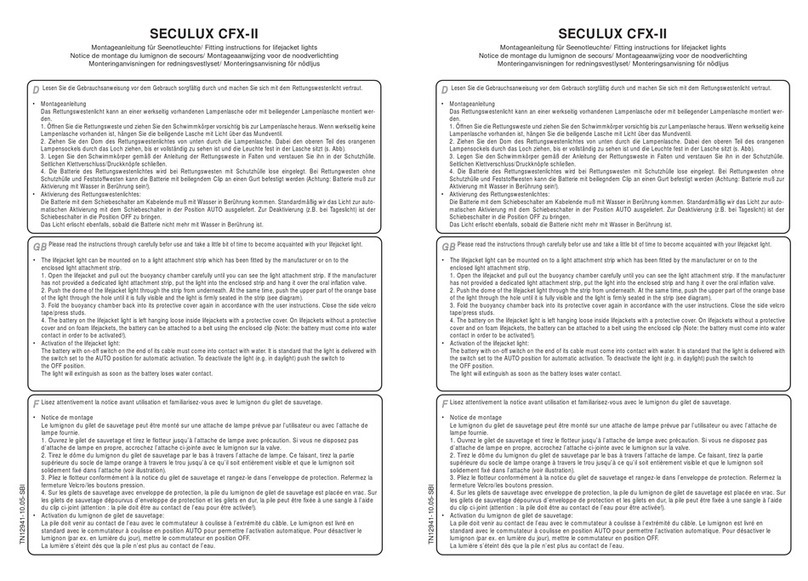 SECUMAR SECULUX CFX-II FITTING INSTRUCTION