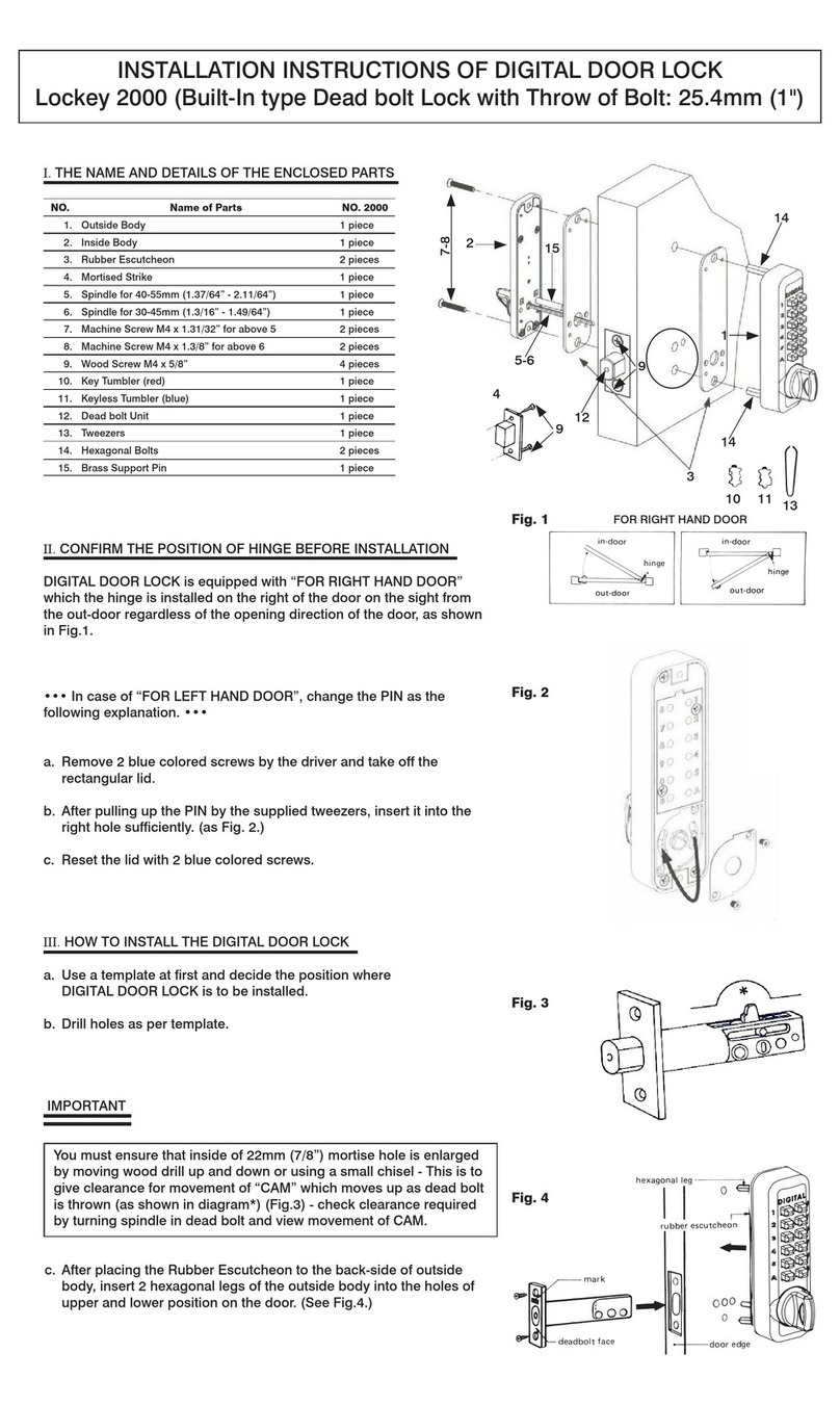 LOCKEY 2000 User manual