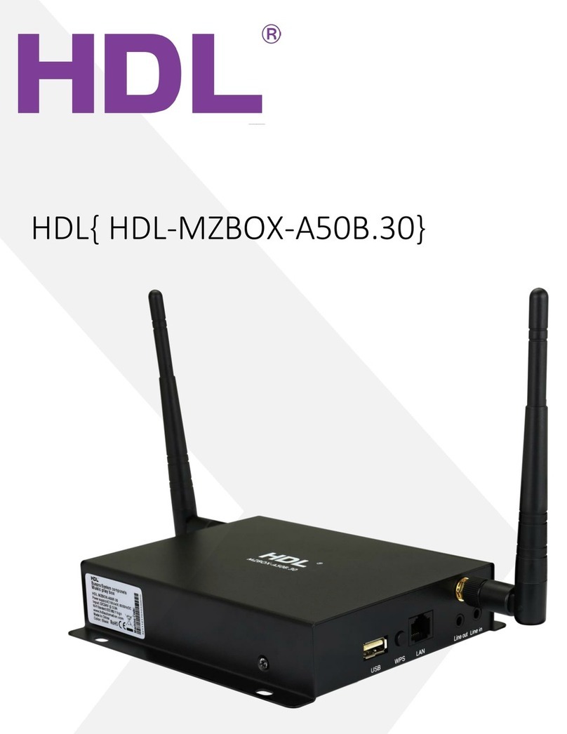HDL HDL-MZBOX-A50B.30 User manual