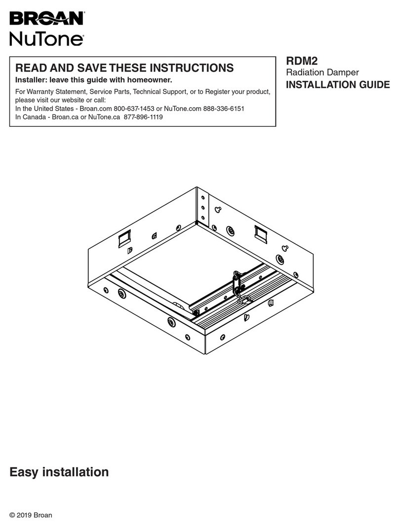 NuTone RDM2 User manual