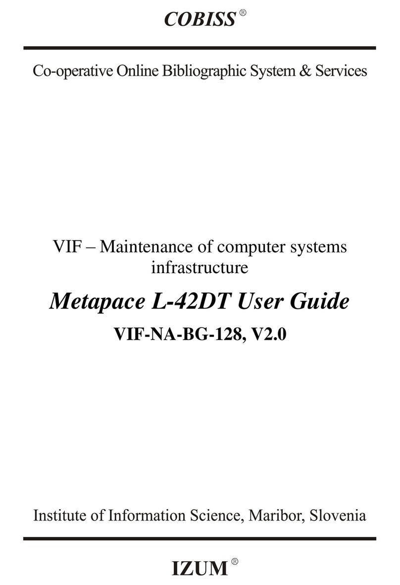 Cobiss Metapace L-42DT user guide