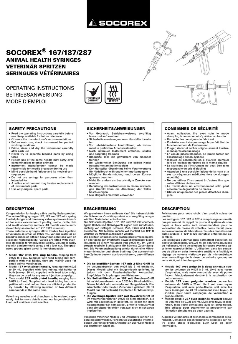 socorex 167 operating instructions