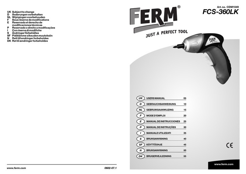 Ferm FCS-360LK user manual