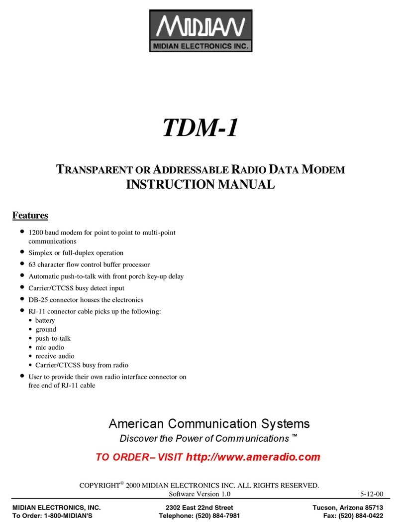 Midian TDM-1 instruction manual