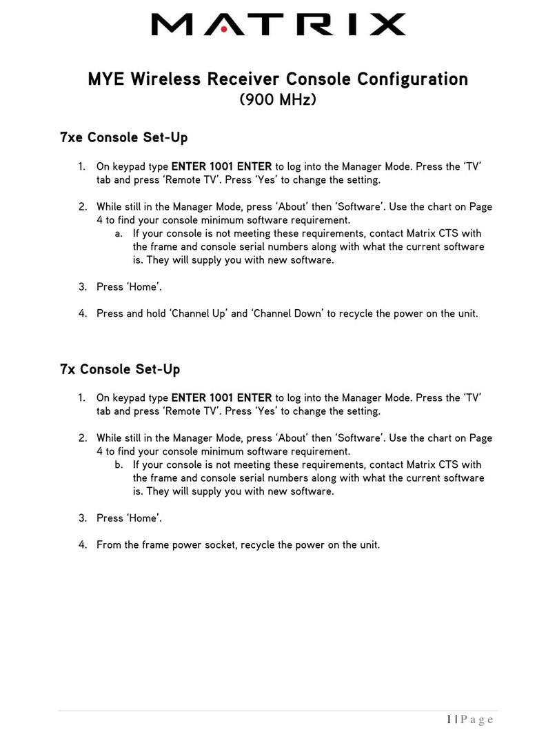 Matrix T-7xi-C Quick guide