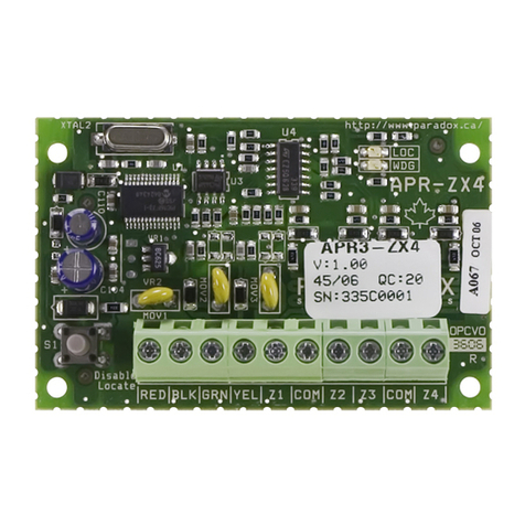 Paradox APR3-ZX4 Operating instructions