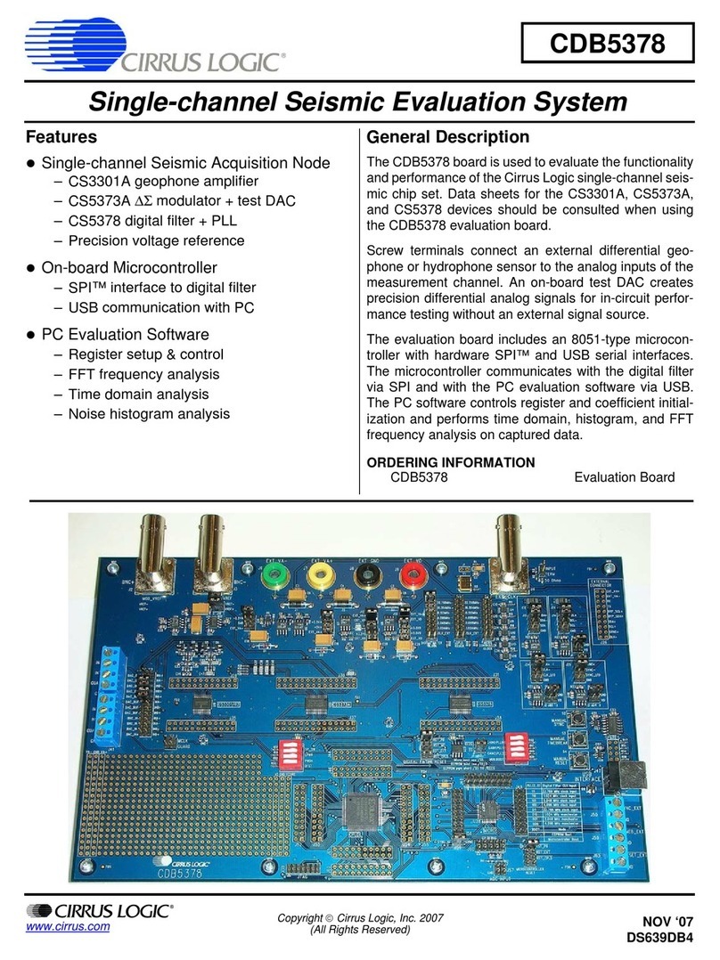 Cirrus Logic CDB5378 User manual