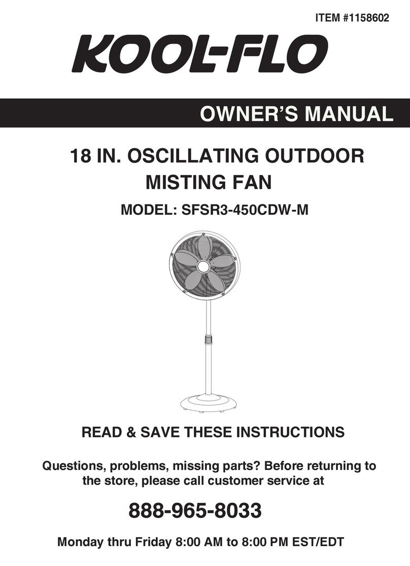 Kool-Flo SFSR3-450CDW-M owner's manual