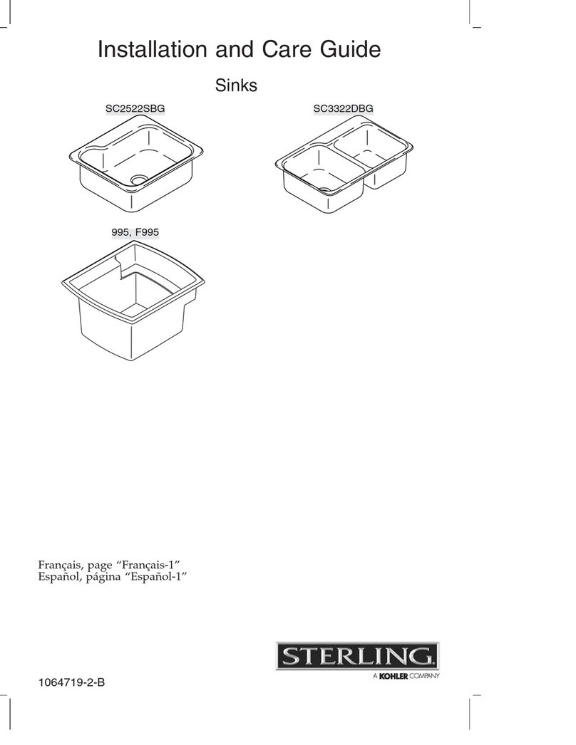 Kohler Sterling SC2522SBG Assembly instructions Kohler Sterling SC2522SBG Assembly instructions