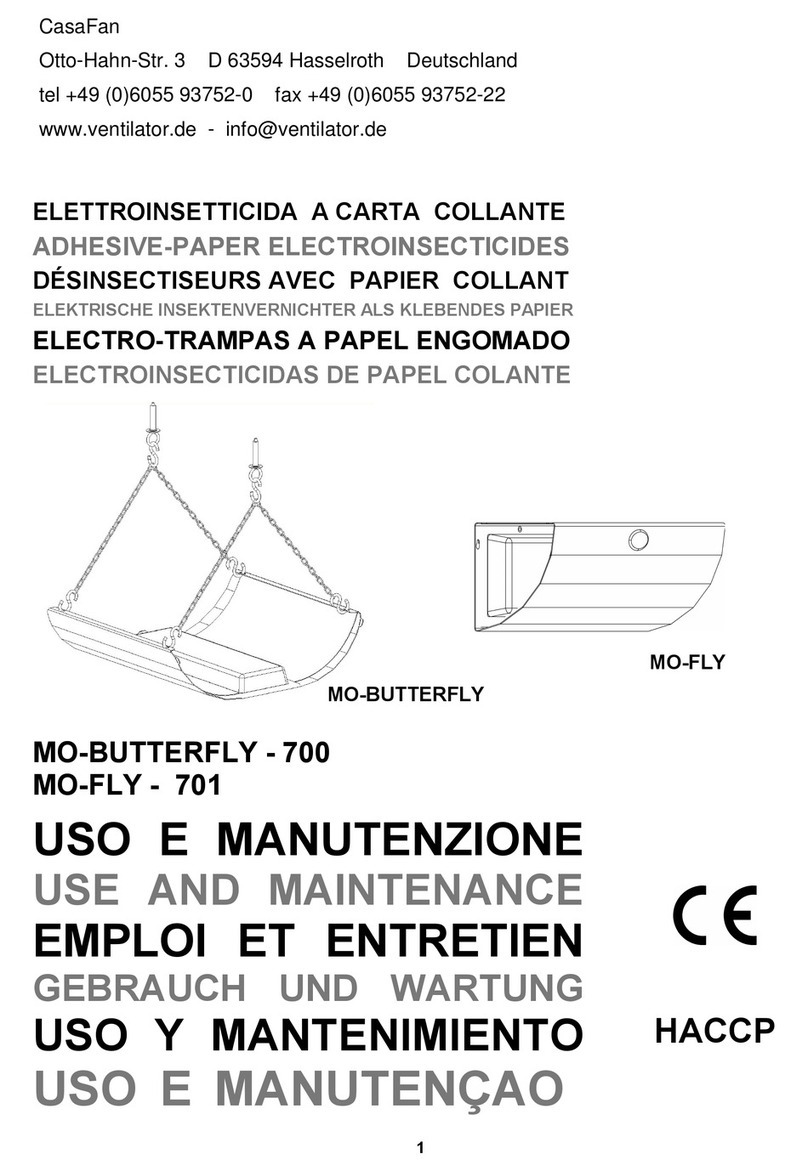 Casa Fan MO-BUTTERFLY-700 Use and maintenance Casa Fan MO-BUTTERFLY-700 Use and maintenance