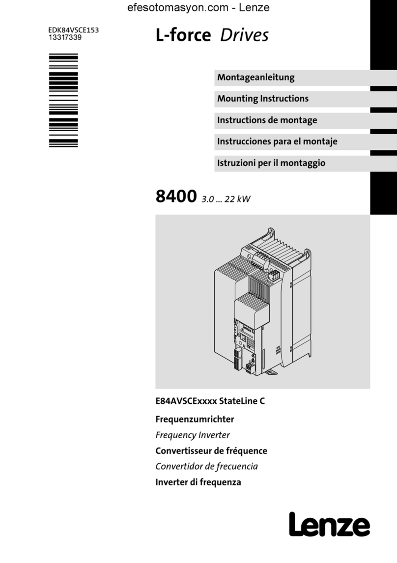 Lenze L-force 8400 Series Mounting instructions