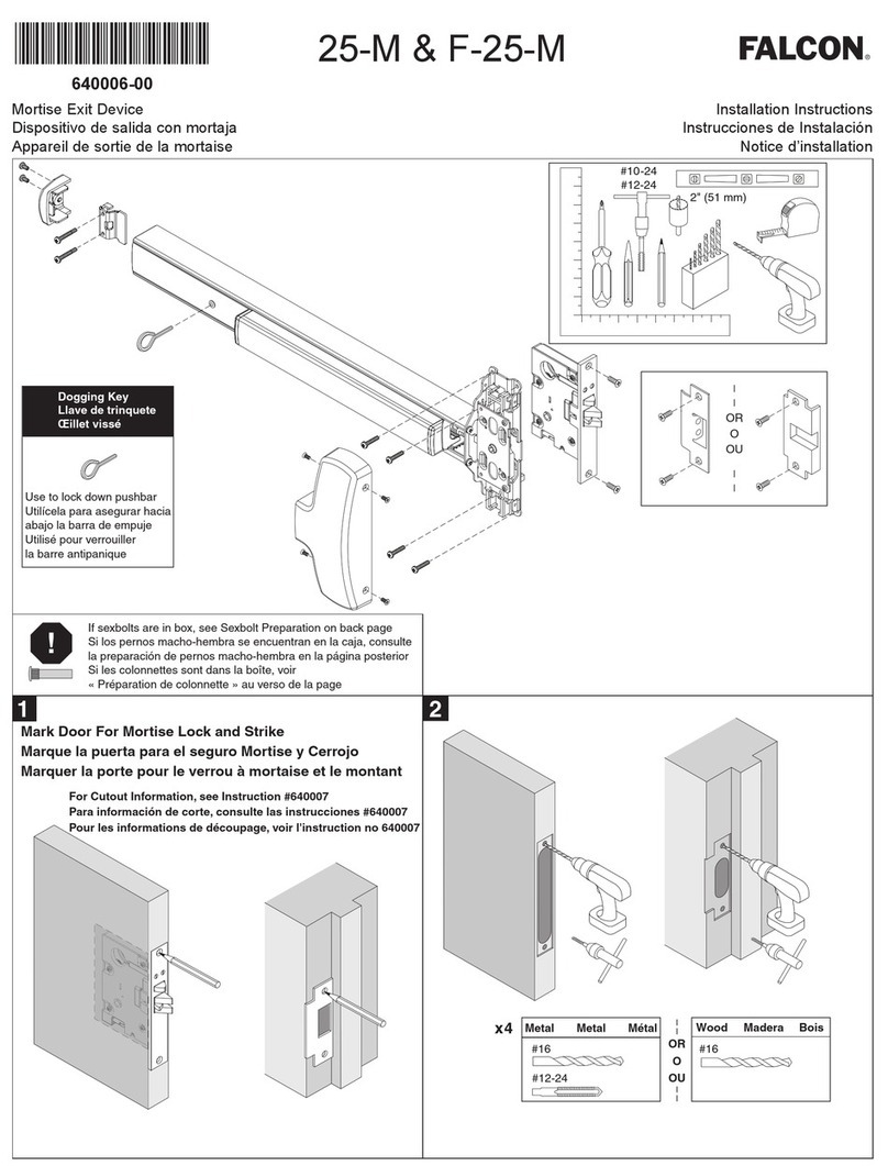 Falcon 25-M installation instructions