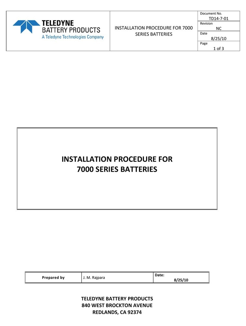 Teledyne 7000 Series INSTALLATION PROCEDURE
